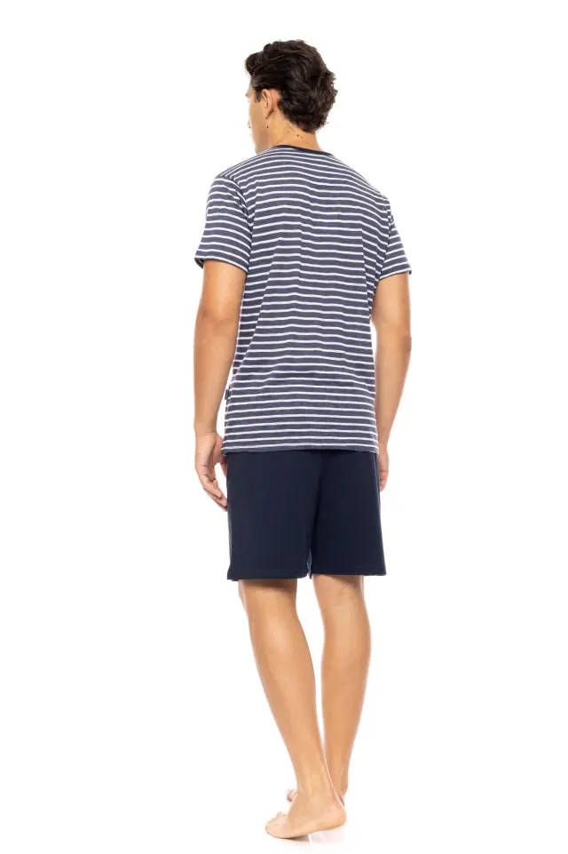 S-M587 - Type - PYJAMA 3PCS BLUE LINEAR - L 3