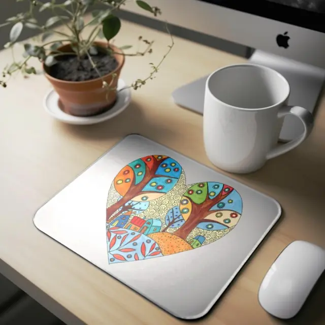Mousepad ( village hearts -39 ) Διαστάσεις: 23cm(μήκος) x 20cm (ύψος)