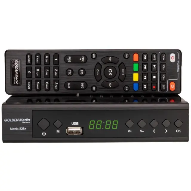 Επίγειος Ψηφιακός Δέκτης MPEG 4 Golden Media Mania 828+ με Χειριστήριο Learning T2/ C H.265 HEVC Μαύρο N70652