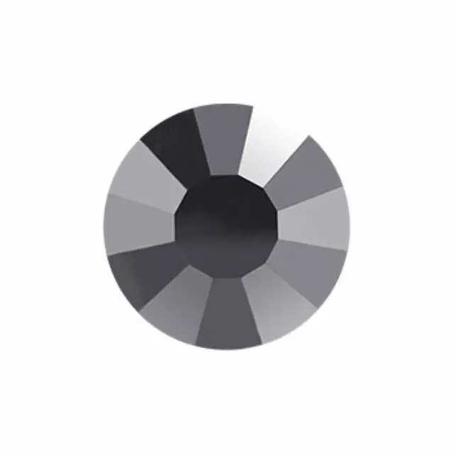 Preciosa VIVA 12 Jet Hematite SS30 Flat Back - 12τεμ