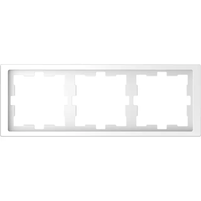 D-Life frame, 3-gang, lotus white