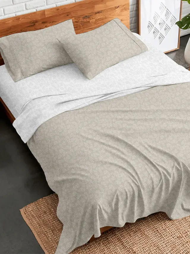 Σετ Σεντόνια Flannel 2052 Beige Μονό με λάστιχο(105x205+30) Sunshine