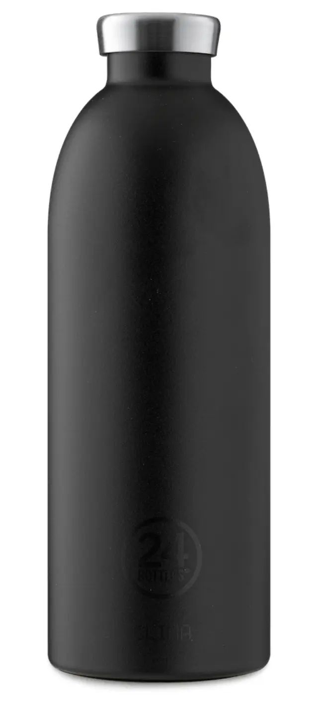 24 Bottles Clima Bottle 085 L Stone Finish Tuxedo Black 24B452
