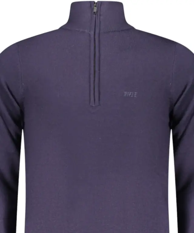 Rifle Jeans - Ανδρικό Πουλόβερ Half Zip Regular Fit RFTR072-BLU Μπλε Σκούρο 3