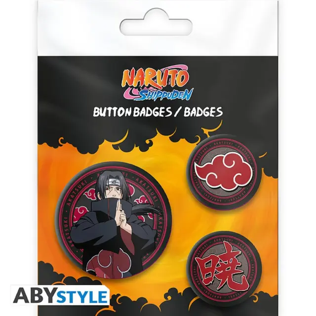 Κονκάρδες 3 τεμ NARUTO SHIPPUDEN - Badge Pack - Itachi & Akatsuki ABYACC622