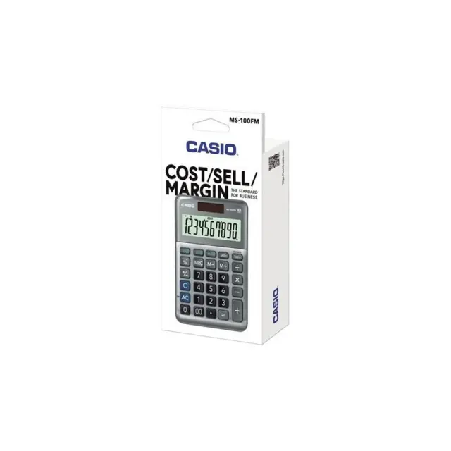 Casio Αριθμομηχανή 10 Ψηφίων 14.85Χ10.1Χ2.76cm MS-100FM/ 6-615429 (Casio)