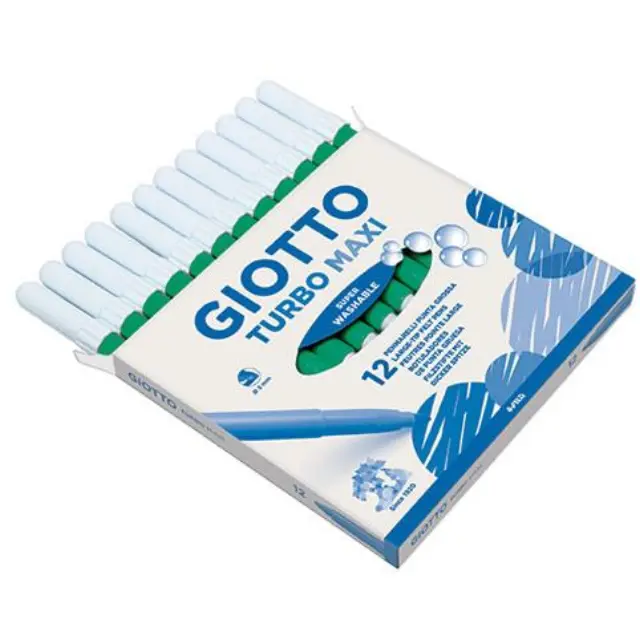 Μαρκαδόροι Giotto Maxi 12τεμ Πράσινο