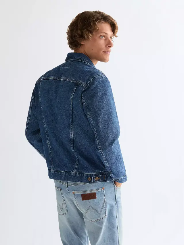 Wrangler Ανδρικό Τζιν Μπουφάν 112378960 – Stonewash Blue - S 2