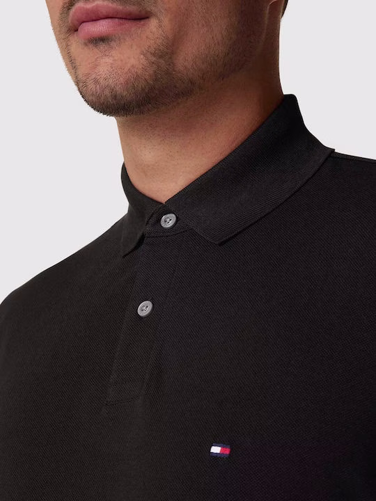 Tommy Hilfiger Μαύρη Μακρυμάνικη Μπλούζα τύπου polo Μαύρο 3