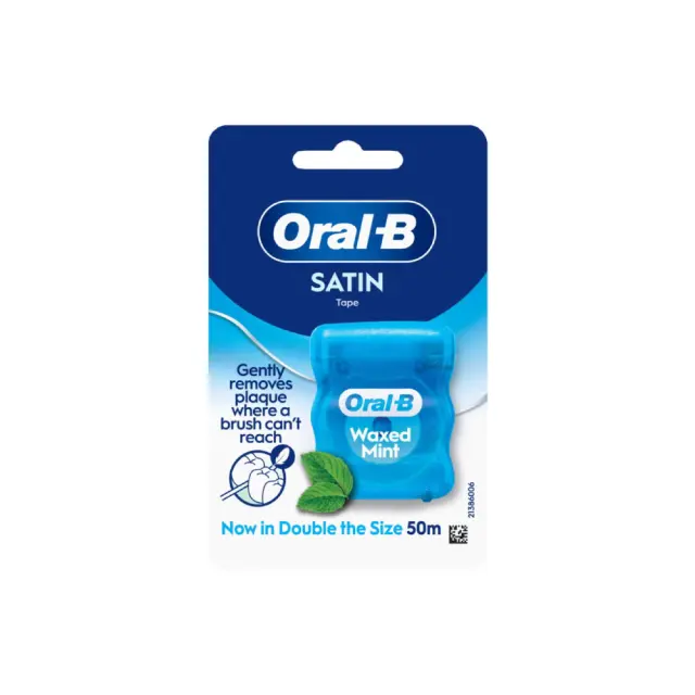 Oral-B | Satin Floss | Oδοντικό νήμα με σατέν υφή και άρωμα μέντας | 25m