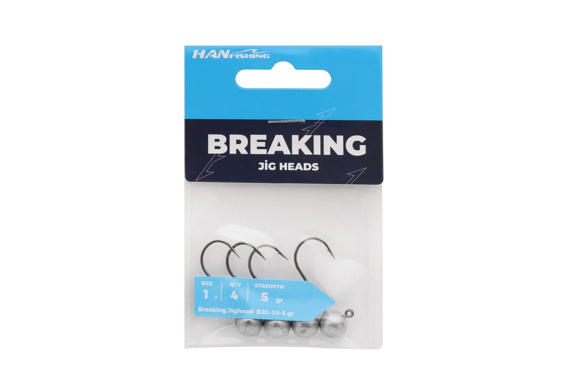 Breaking Jighead BJG – Μολυβοκεφαλή (σετ 4 τεμαχίων) - BJG-1 – 1,8 gr