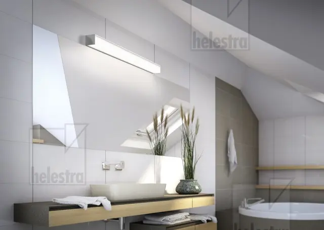 Απλίκα Τοίχου LED NOK Χρωμίου IP44 – Φωτιστικό Μπάνιου 90cm Χρώμιο 2