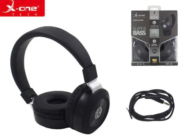Ενσύρματα Ακουστικά On Ear X-One HB-10 Μαύρα 2