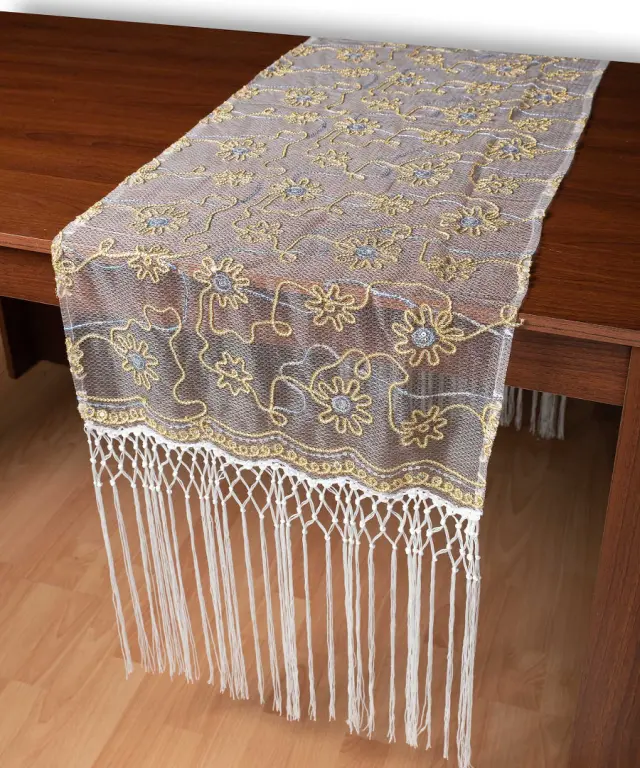 Τούλινη καρέ τραβέρσα 7180 (50cm x 200cm) λευκό - -