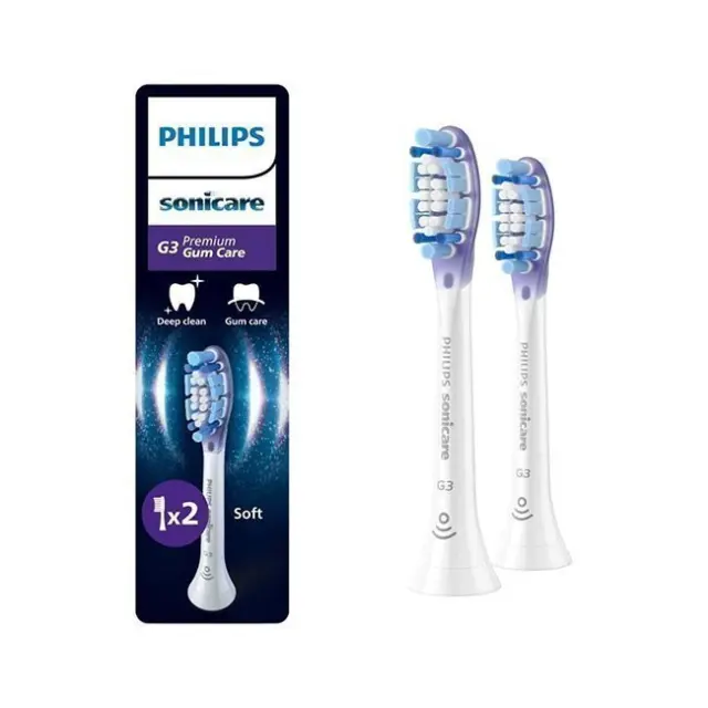 Philips Ανταλλακτικές Κεφαλές για Ηλεκτρική Οδοντόβουρτσα Sonicare Premium Gum Care G3 2pcs White (HX9052/87)