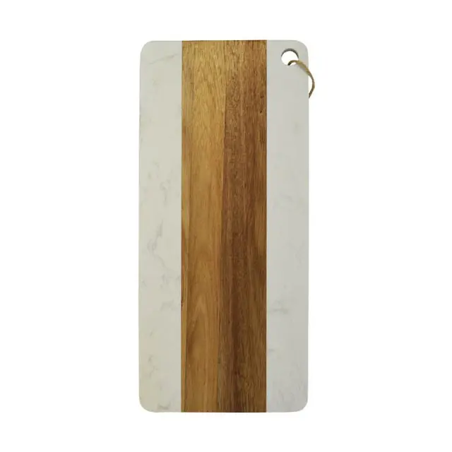 Ξύλο Κοπής Με Λευκό Μάρμαρο 16x35cm ANKOR 3