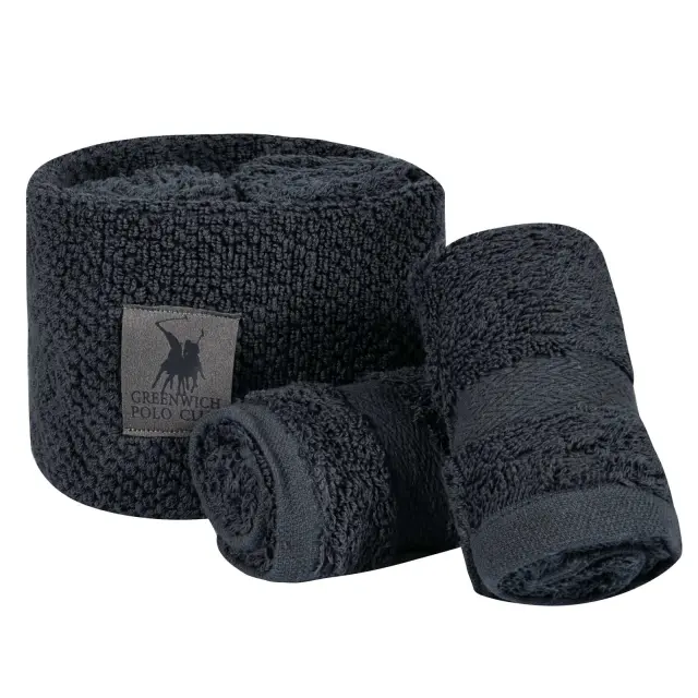 Σετ 4Τ Λαβέτες 30x30 Σε Καλαθάκι Essential Greenwich Polo Club 4106 Dark Grey 100% βαμβακερό