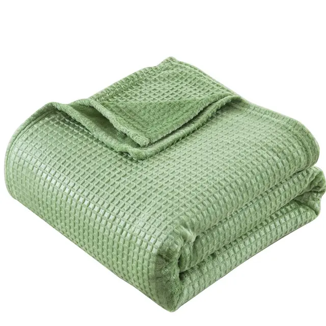 Κουβέρτα 160x220 Μονή Fleece Beauty Home Art 11552 Πράσινο 100% Πολυέστερ 2