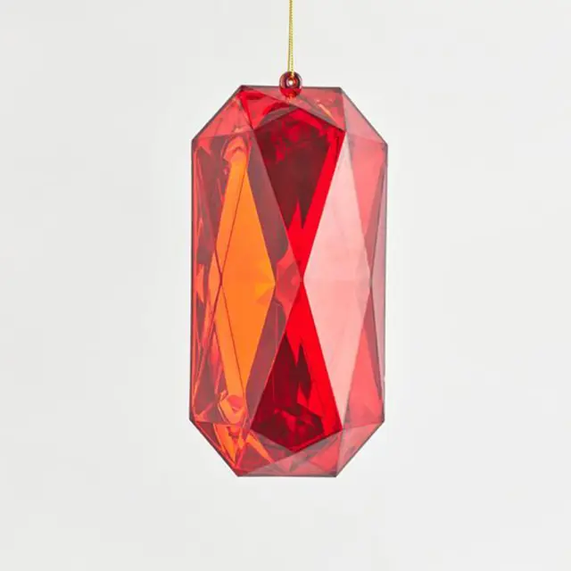 Στολίδι διαμάντι κόκκινο 11x8x22cm Eurolamp 600-44089