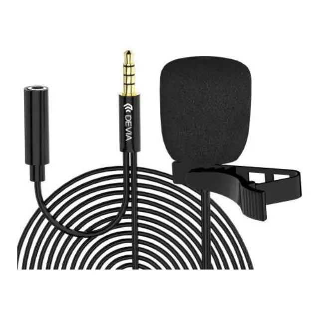 Ενσύρματο Μικρόφωνο Devia EM603 3.5mm 1.5m Smart Μαύρο N58909