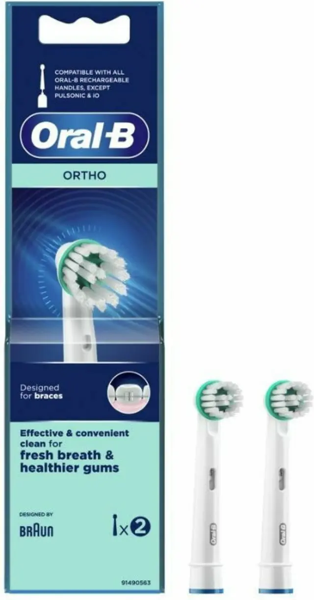 Oral-B Ortho Ανταλλακτικές Κεφαλές για Ηλεκτρική Οδοντόβουρτσα 2τμχ 3