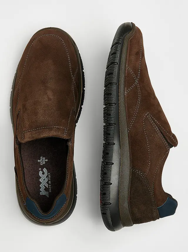 Imac Μοκασίνια-Loafers Ανδρικό δέρμα Nubuck Καφέ IMA/452671 NABUK/CAFFE 3