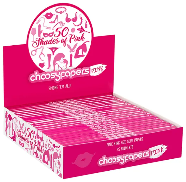 Choosypapers Χαρτάκια King Size Slim 32φ. - 50 Shades of Pink 3