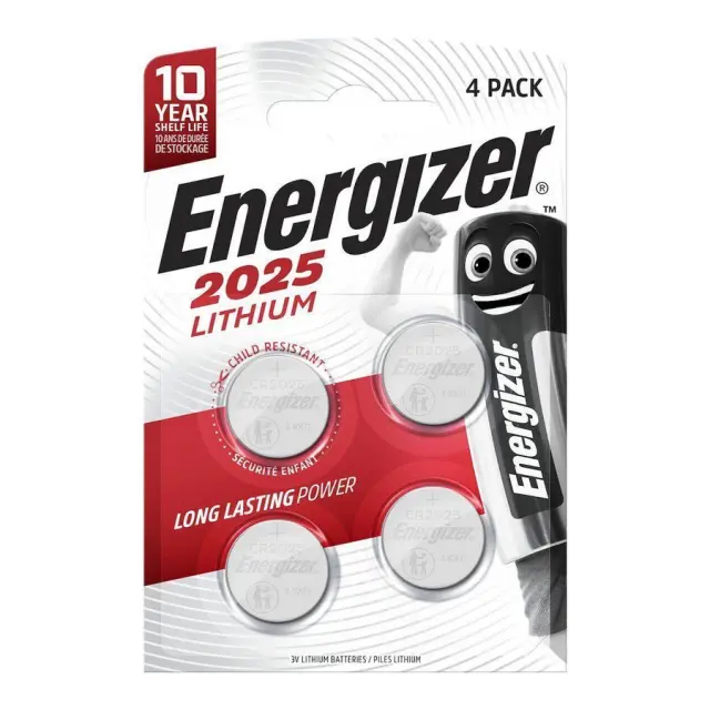 ENERGIZER Lithium CR2025 μπαταρίες λιθίου ρολογιών 3V 4τμχ