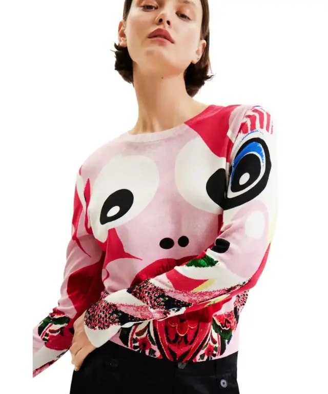 Desigual - Γυναικείο Πουλόβερ 23SWJF20-3049 Πολύχρωμο 3