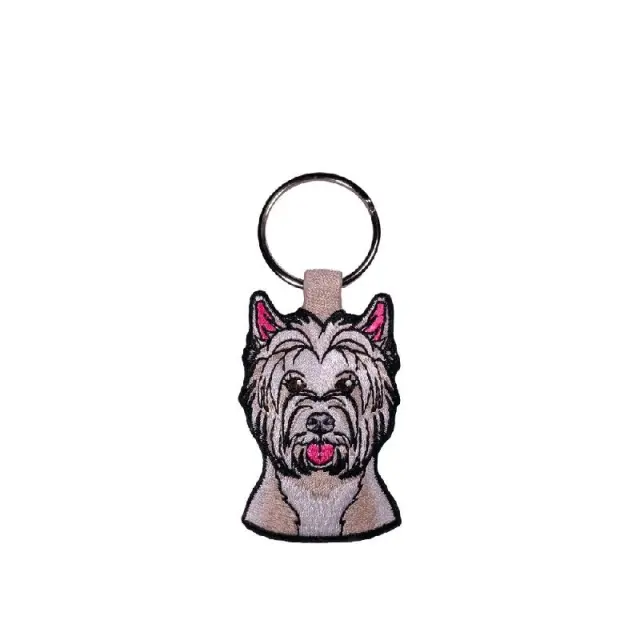 ActionLab Κεντητό Μπρελόκ Westie Μονόχρωμο 2