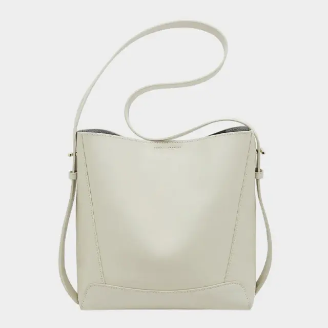 Δερμάτινη Γυναικεία Τσάντα Shopper ‘Ωμου Foxer 9136015F άσπρο - One Size
