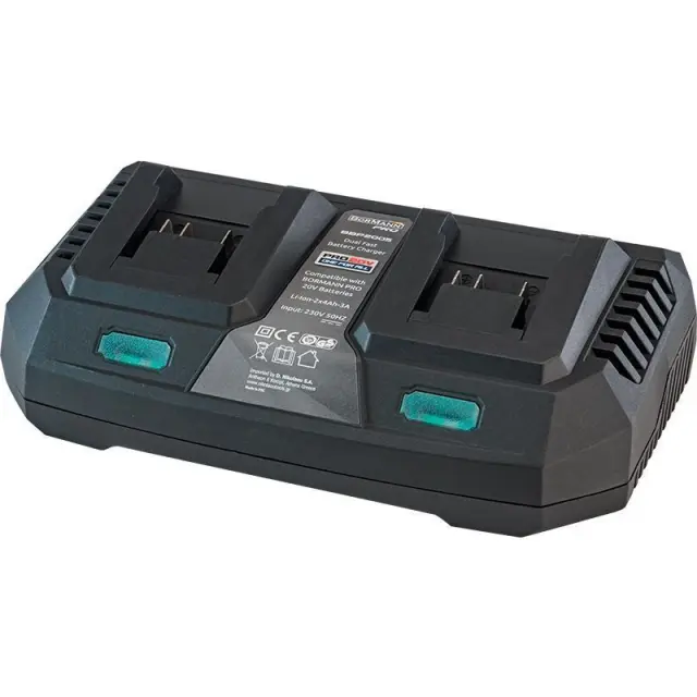 BORMANN Pro BBP2005 - BORMANN Pro BBP2005 Φορτιστής Διπλής Μπαταρίας 20V Li-Ion-2X4Ah-3A-Pro (036425)