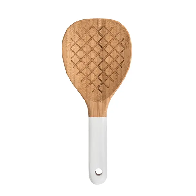 Pebbly Κουτάλι Σερβιρίσματος από Bamboo 22cm White