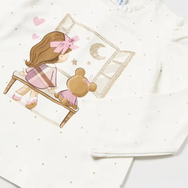 Baby 6 μηνών έως 4 ετών Μπλούζα σταμπωτή Better Cotton εκρού-ροζέ - 12M 2