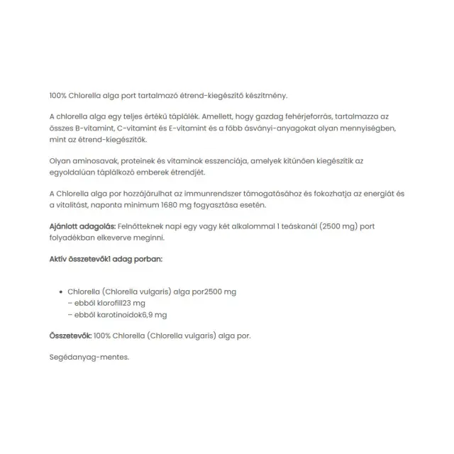 JutaVit Chlorella Powder 2