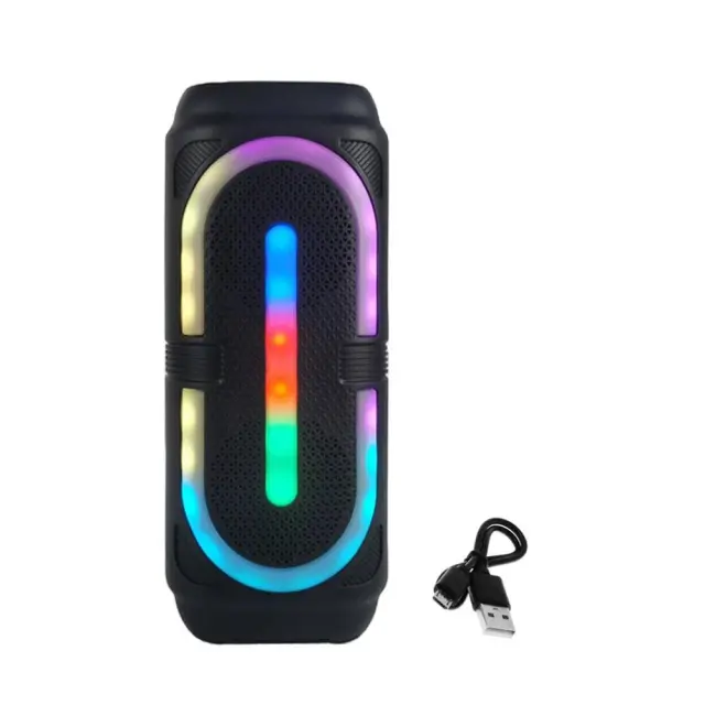 Φορητό Ασύρματο Ηχείο 2 x 4″ Bluetooth FM, USB, TF, AUX 15W με TWS BT-2414 Μαύρο