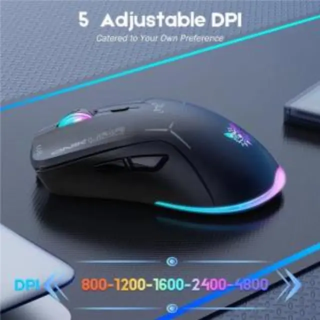 Ασύρματο Ποντίκι Onikuma CW917 Gaming RGB Μαύρο N70827 3