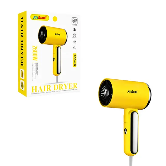 Andowl Πιστολάκι Μαλλιών 2600W Υψηλής Απόδοσης με Ρυθμίσεις Θερμοκρασίας Q-F003 - High Performance Hair Dryer 2600W with Temperature Control 0751189
