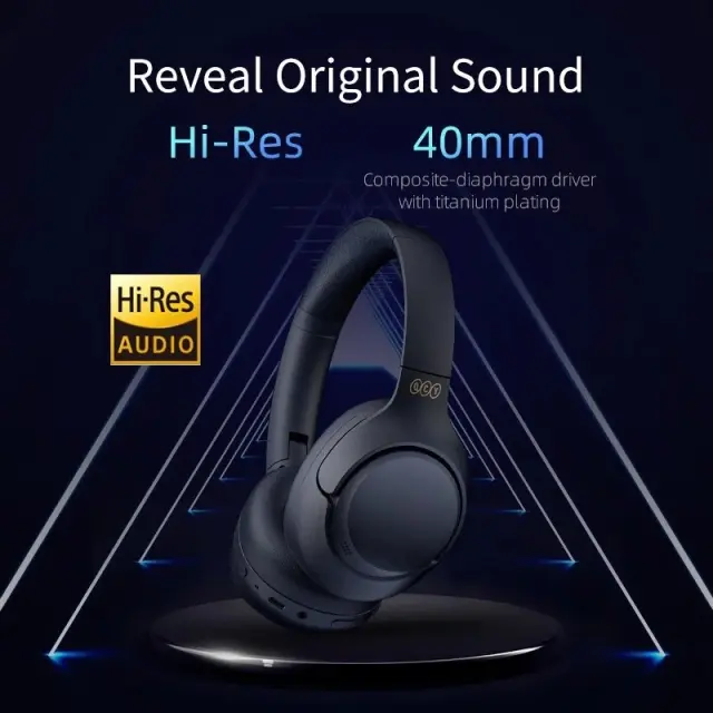 QCY H3 Headset Blue - Hybrid Feed Noise Canceling with 4 mode ANC Button - 60h battery 3