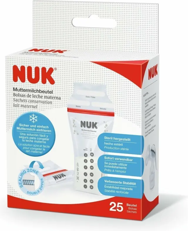 NUK Σακουλάκια Αποθήκευσης Μητρικού Γάλακτος 25 τεμχ