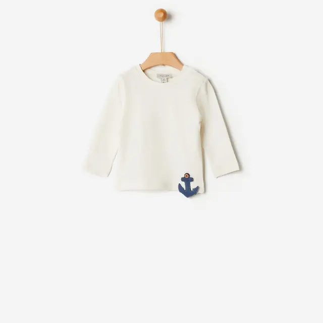 T-Shirt Modal με Κέντημα Turtledove YELL-OH - Εκρού