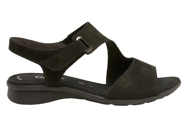 Gabor Πέδιλα Γυναικείο δέρμα Nubuck Μαύρο GAB/66063 47-SCHWARZ 3