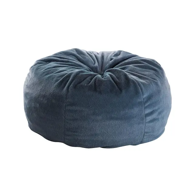 Πουφ TICO LUXURY Ανθρακί Τεχνητή Γούνα 80x80x76cm