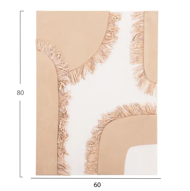 ΠΙΝΑΚΑΣ ΟΡΘΟΓΩΝΙΟΣ ΣΕΙΡΑ SANTORINI HM4533 MDF ΥΠΟΛΕΥΚΟ-ΚΑΦΕ-ΚΡΟΣΙΑ ΜΠΕΖ 60x4,5(πάχος)x80Υεκ - Single Size 2
