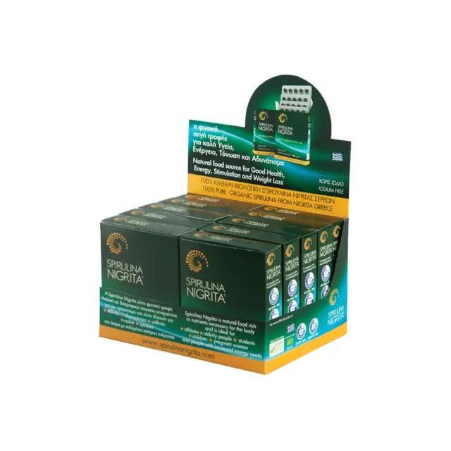 Βιολογική Σπιρουλίνα • Spirulina Nigrita • Combo 10x120 Δισκία • 480γρ