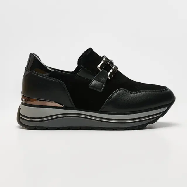 Donna Serena Sneakers Γυναικείο Δέρμα/Άλλα Υλικά Μαύρο DSE/5518 NERO
