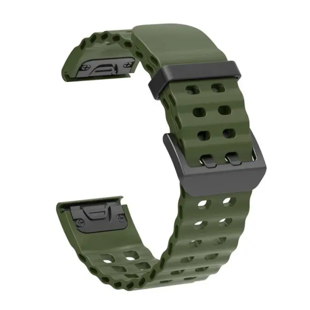 Λουράκι Σιλικόνης Ocean για Garmin 5/6/6 Pro/7/8/9 (47mm) – Green OEM 3