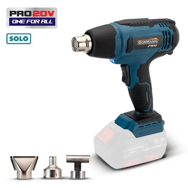 Bormann Pro BBP5250 - Πιστόλι Θερμού Αέρα 20V Li-ion με Μέγιστη Θερμοκρασία 550°C (Xωρίς Μπαταρία + Φορτιστή) (045410) 3