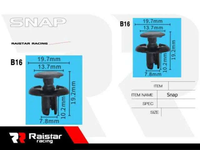 Σετ συνδετήρες αυτοκινήτου - 10pcs - R-F16101-05 - 180855 2