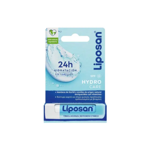 Liposan Hydro Care Spf15 Eνυδατικό Balm χειλιών με Μεσαία Aντηλιακή Προστασία, 4.8g